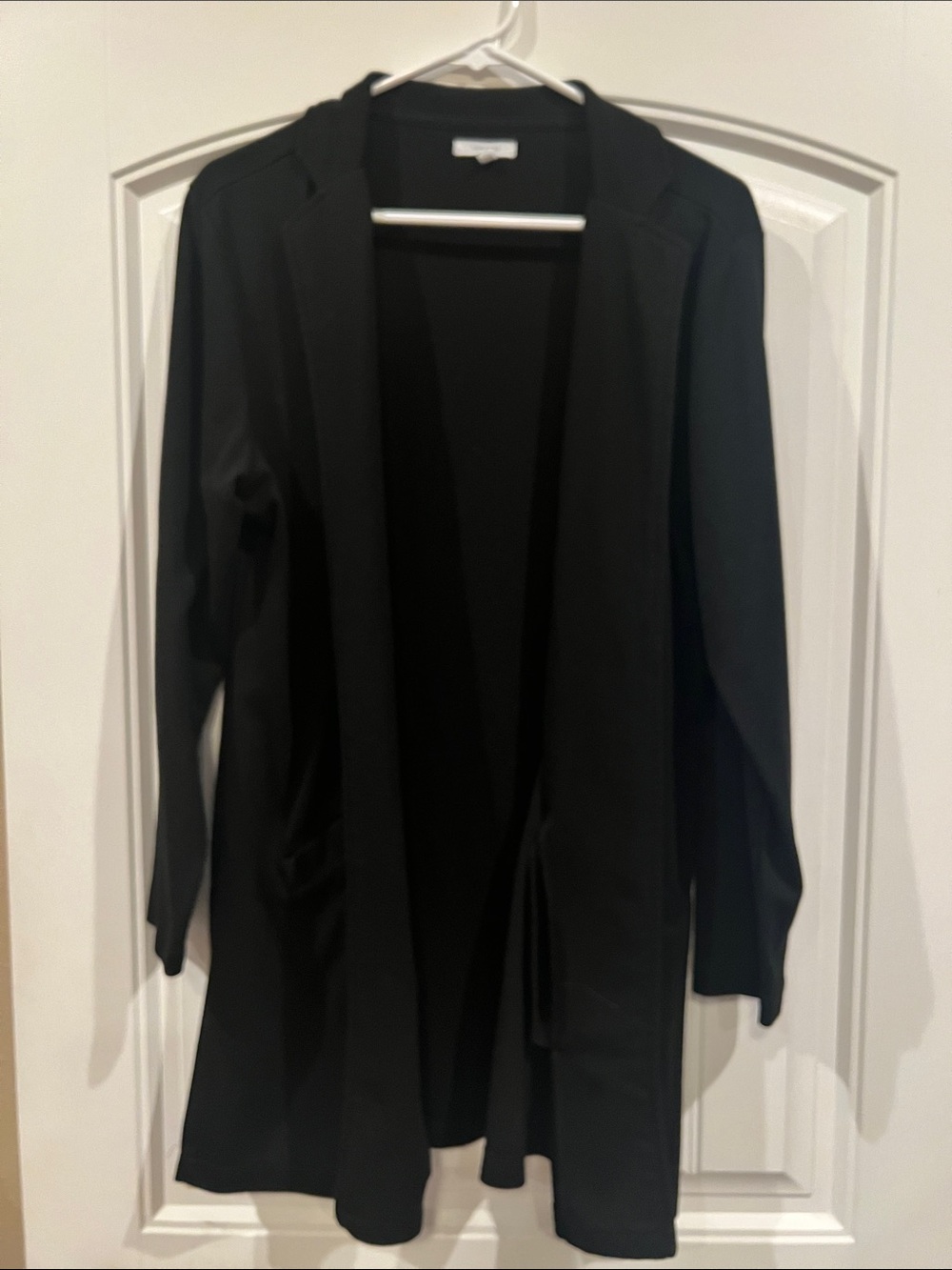 Maurices Black Draped Open-Front Blazer